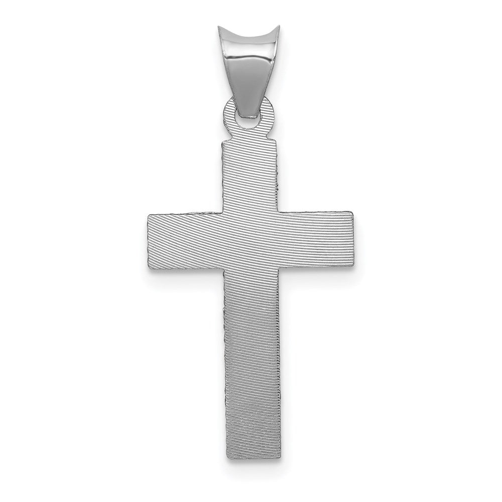 14k White Gold 13 mm Crucifix Pendant (0.82 grams)
