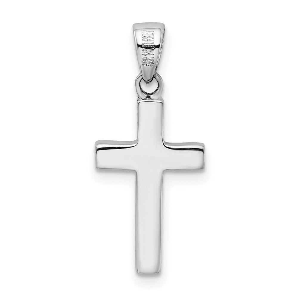 14k White Gold 11 mm Cross Pendant (1.16 grams)