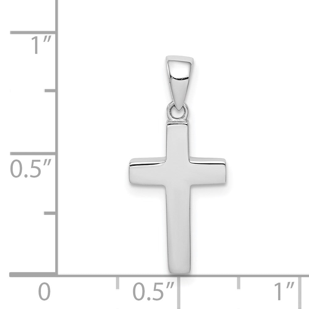 14k White Gold 11 mm Cross Pendant (1.16 grams)
