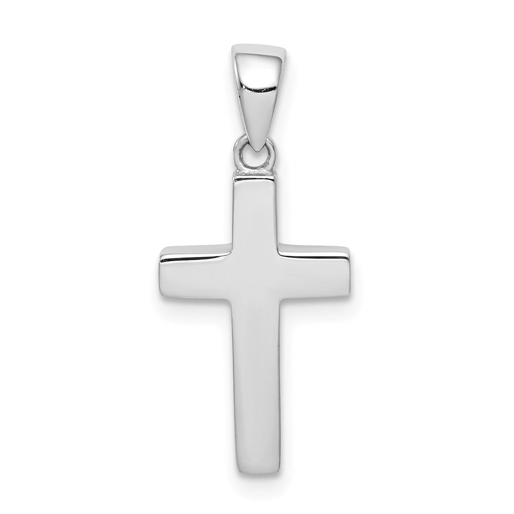 14k White Gold 11 mm Cross Pendant (1.16 grams)