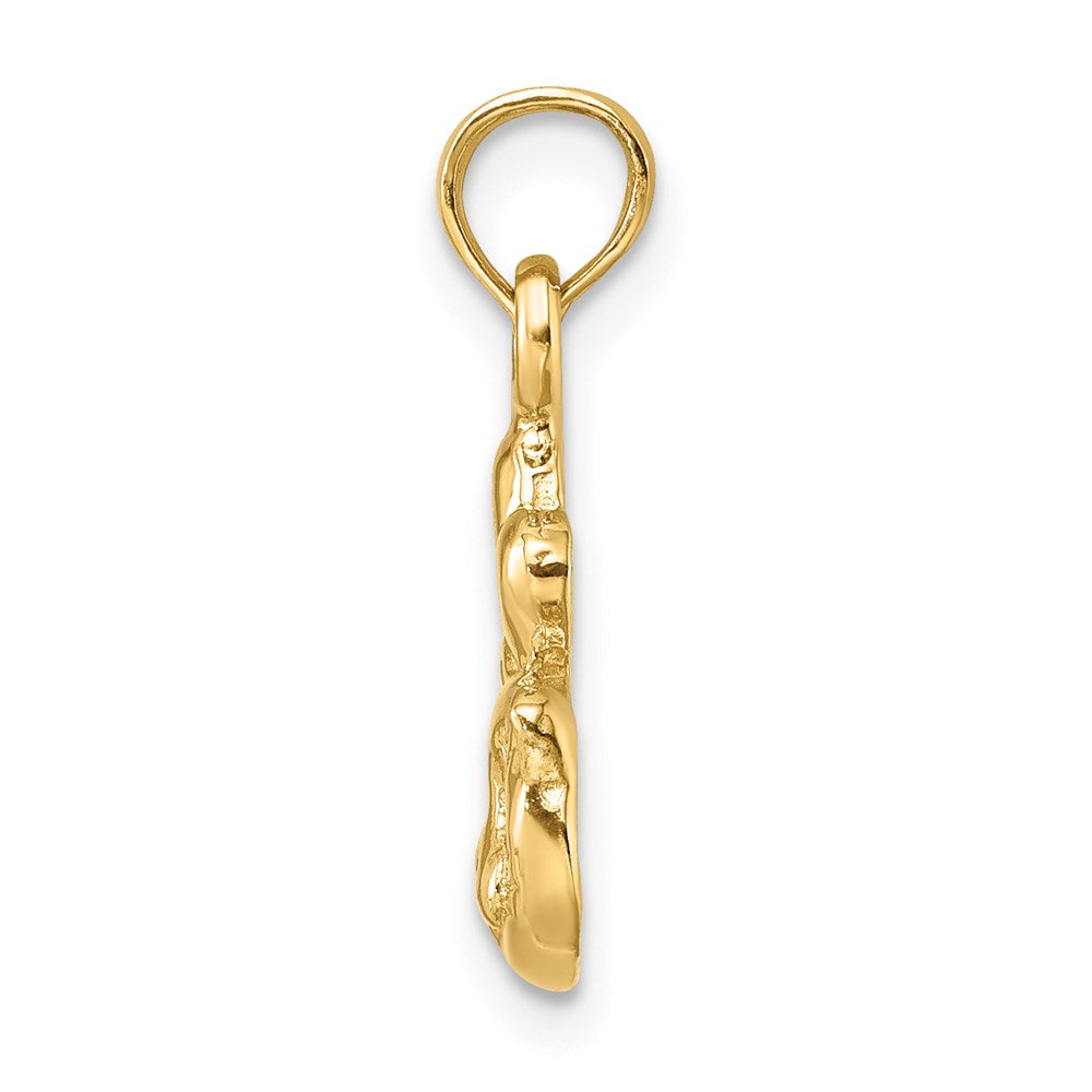 14k Yellow Gold 16.5 mm I LOVE MY CAT Charm (1.76 grams)