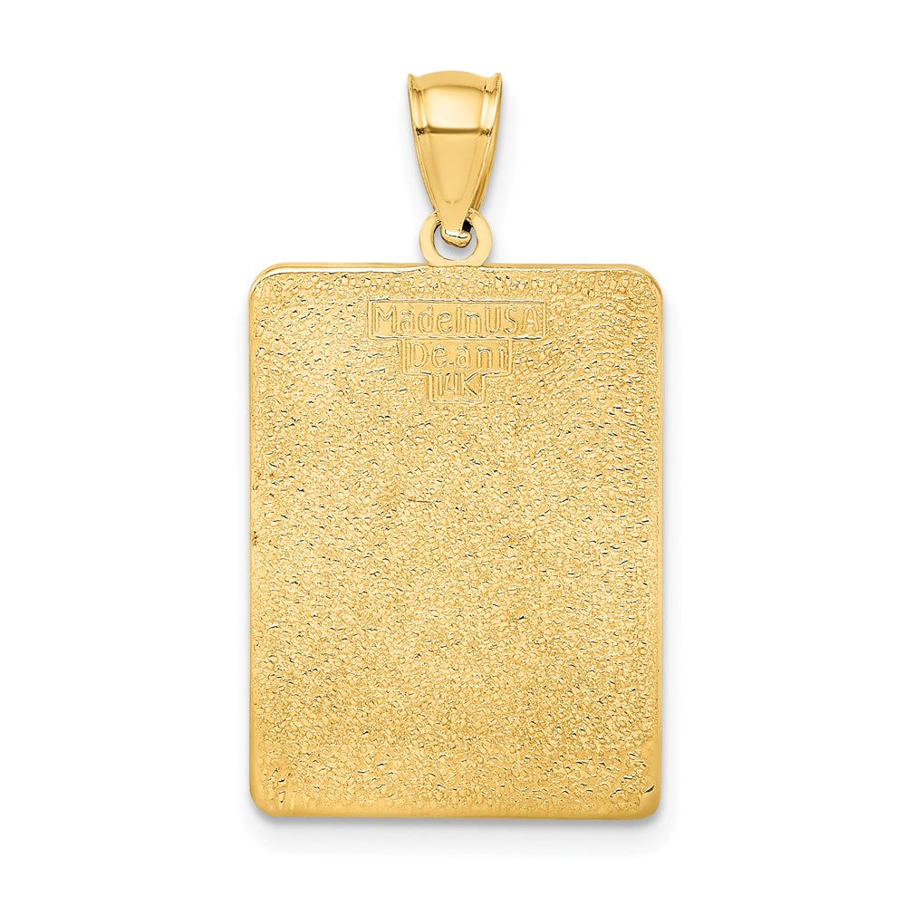 14k Yellow Gold 19.2 mm Enamel Mile Marker 0/ KEY WEST Charm (2.85 grams)