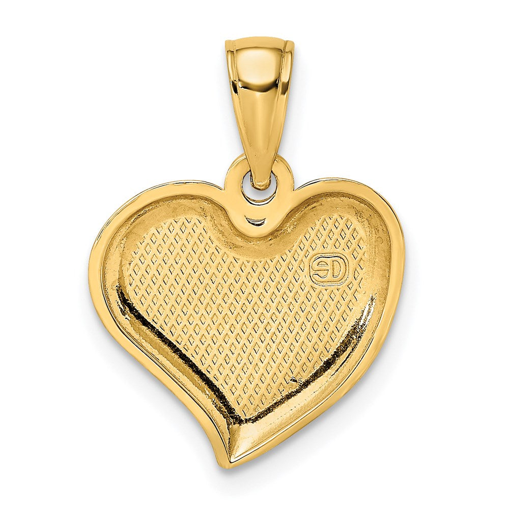 14k Yellow Gold 15.2 mm Polished Teardrop Heart Charm (1.31 grams)
