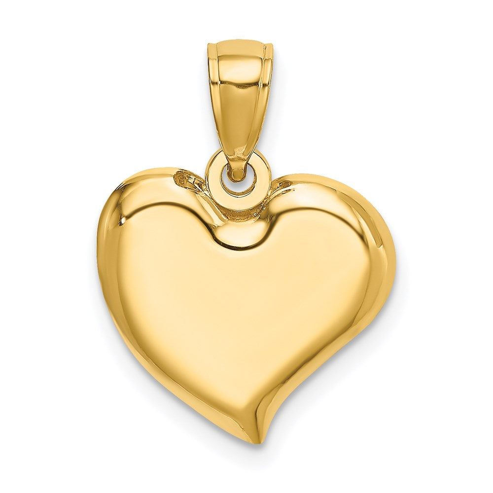 14k Yellow Gold 15.2 mm Polished Teardrop Heart Charm
