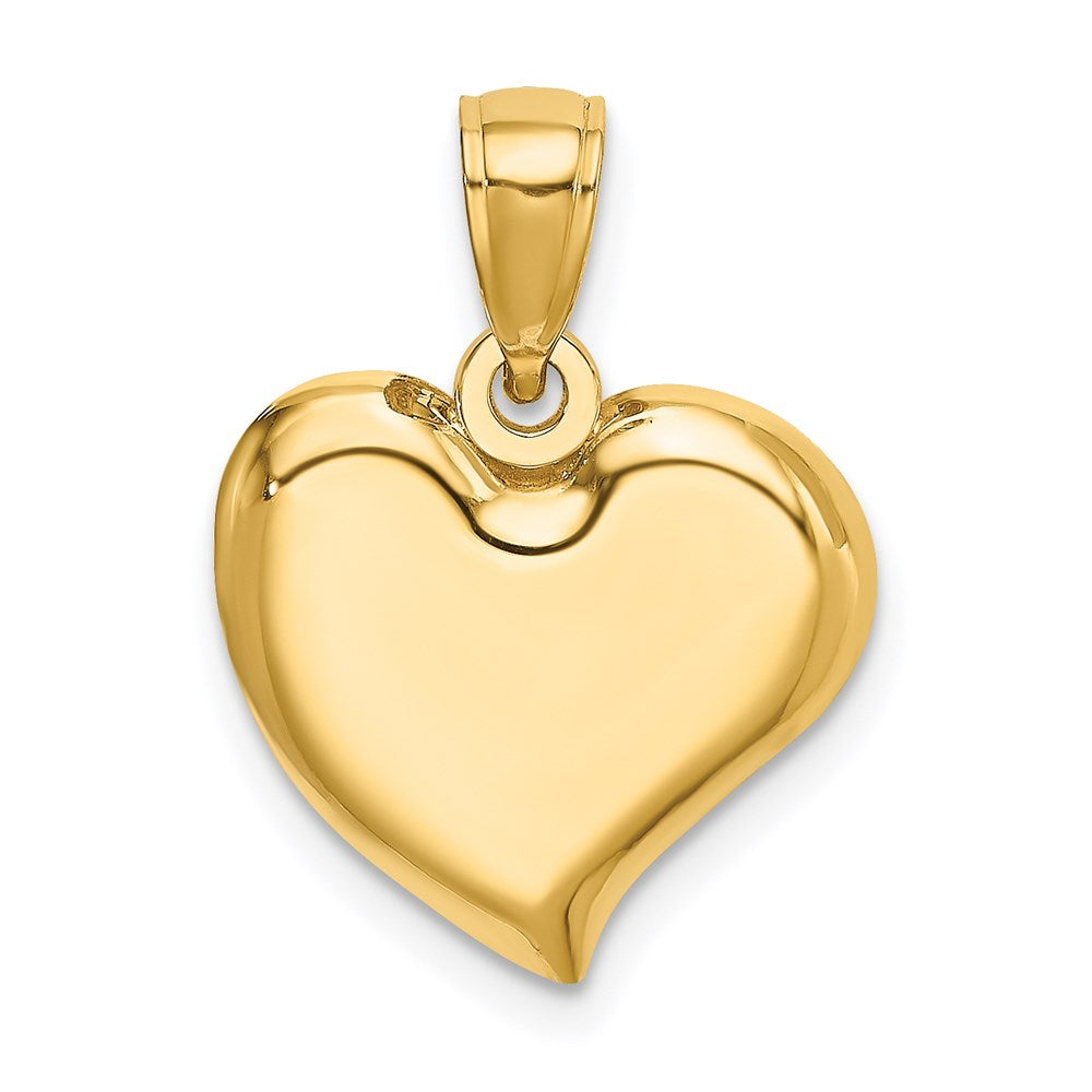 14k Yellow Gold 15.2 mm Polished Teardrop Heart Charm (1.31 grams)