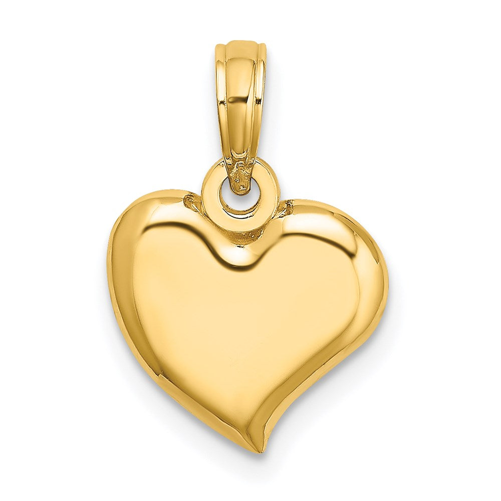 14k Yellow Gold 12.2 mm Polished Teardrop Heart Charm (0.84 grams)