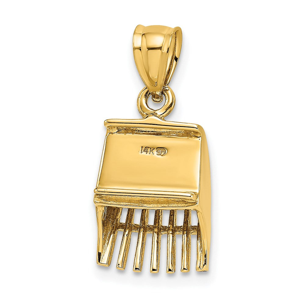 14k Yellow Gold 10.25 mm 3D Cranberry Scoop Charm (2.21 grams)