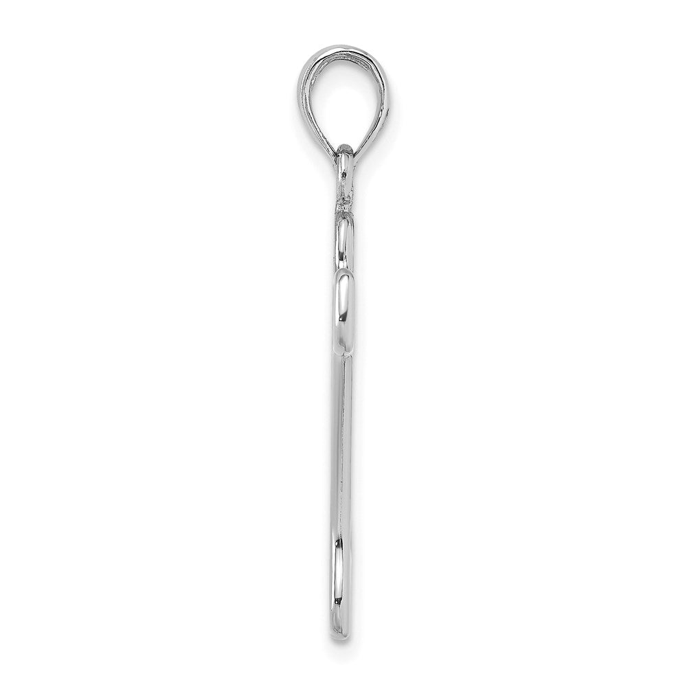 14k White Gold 15.4 mm Cut-Out Polished Dog Bone Charm (0.91 grams)