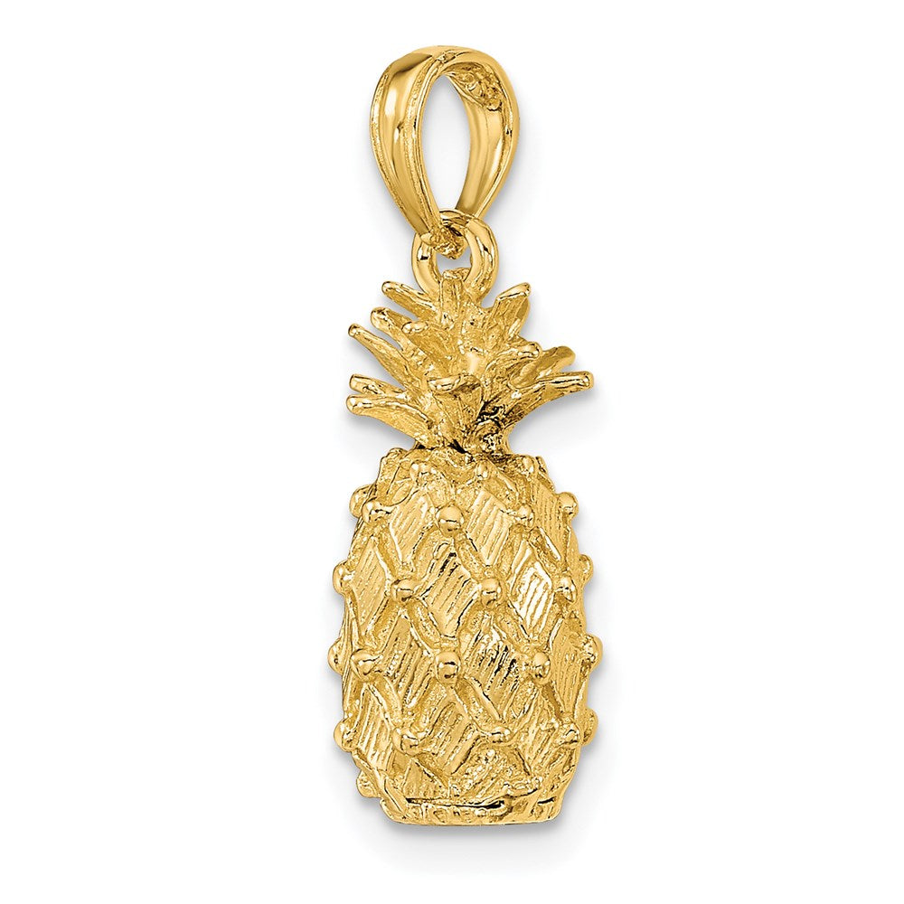 14k Yellow Gold 7.7 mm 3-D Pineapple Charm (2.66 grams)