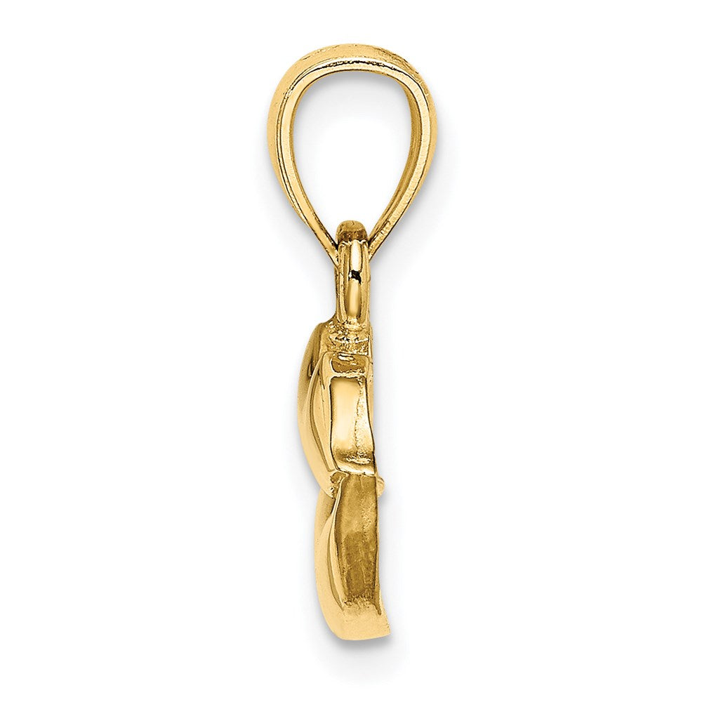 14k Yellow Gold 16.3 mm 2-D Polished Lips Charm (1.92 grams)