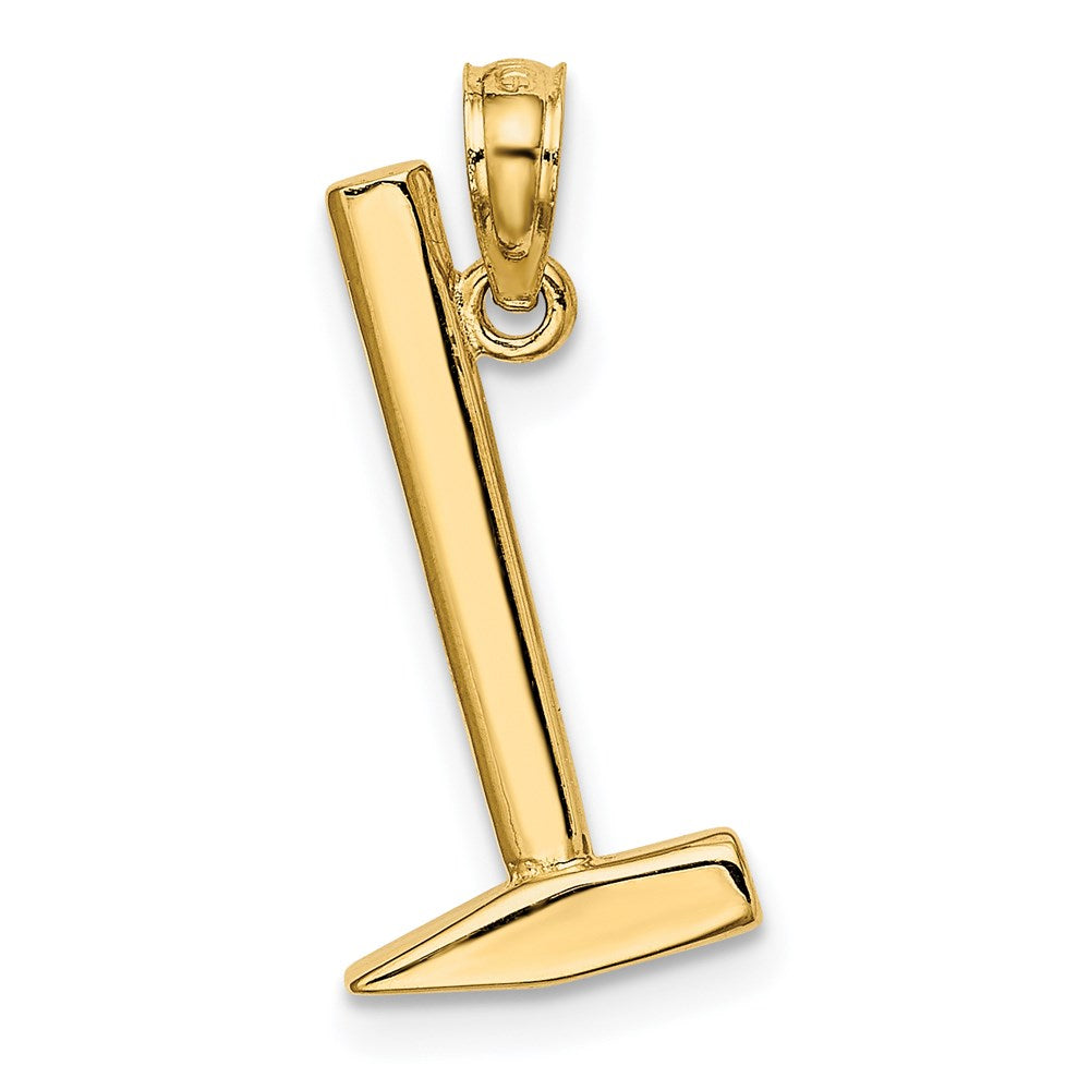 14k Yellow Gold 9.5 mm r Charm (1.32 grams)