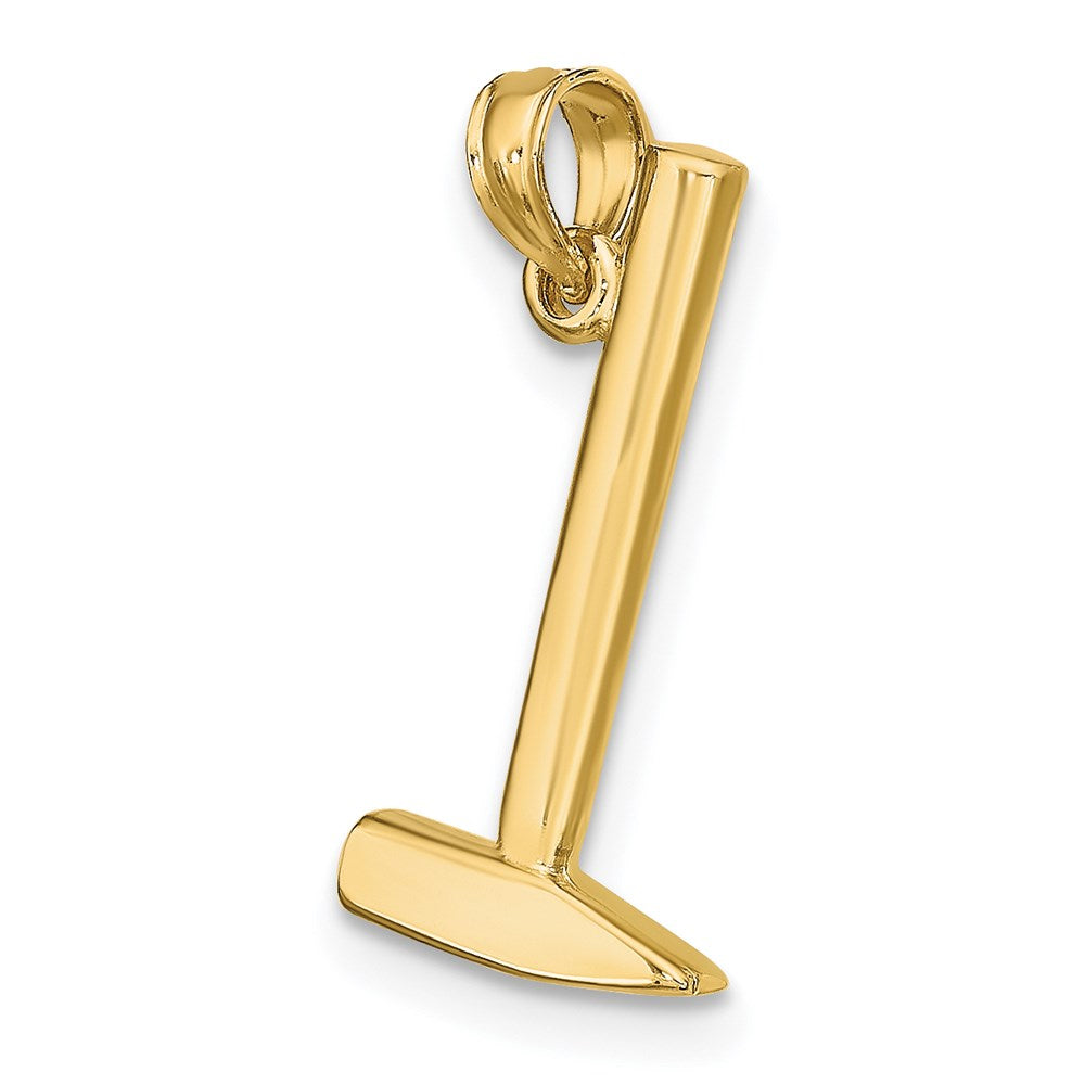 14k Yellow Gold 9.5 mm r Charm (1.32 grams)
