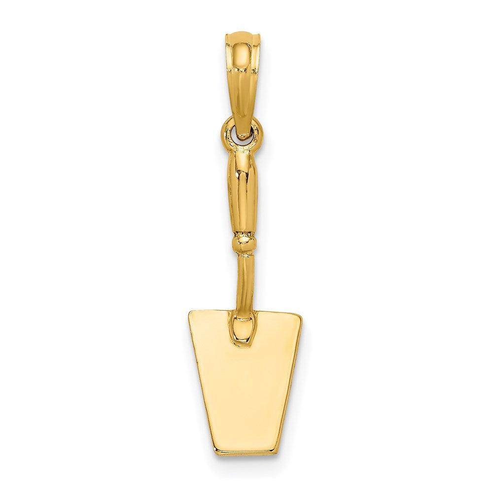 14k Yellow Gold 7.5 mm 3-D Concrete Tool Spatula Charm (0.92 grams)
