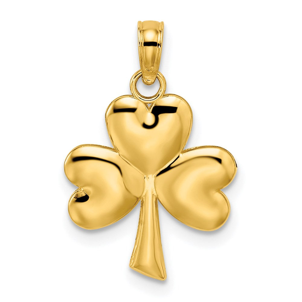 14k Yellow Gold 18.55 mm 3-Leaf Clover Charm (0.95 grams)