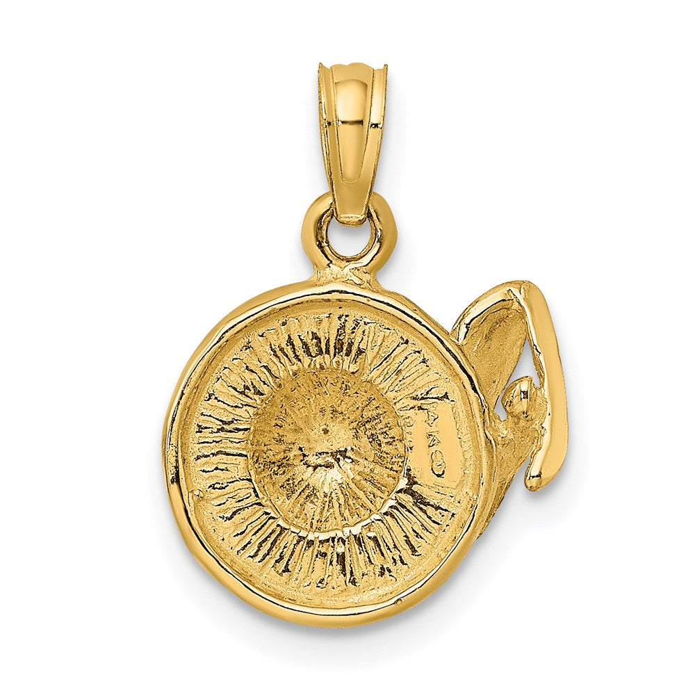 14k Yellow Gold 30.76 mm 3-D Sunhat w/ Sunglasses Charm (1.99 grams)