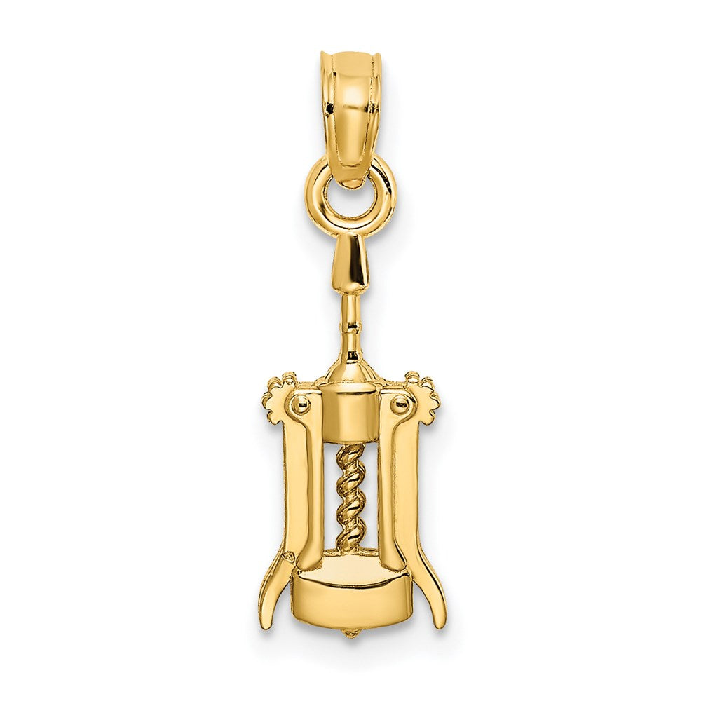 14k Yellow Gold 6.7 mm Wine Opener Charm (0.86 grams)