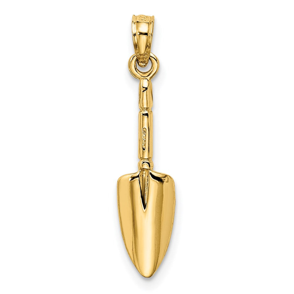 14k Yellow Gold 5.7 mm 3-D Trowel Garden Tool Charm (0.76 grams)