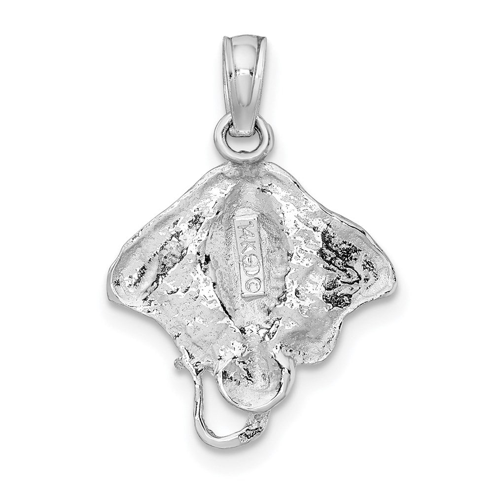 14k White Gold 15.25 mm Stingray Charm (1.28 grams)