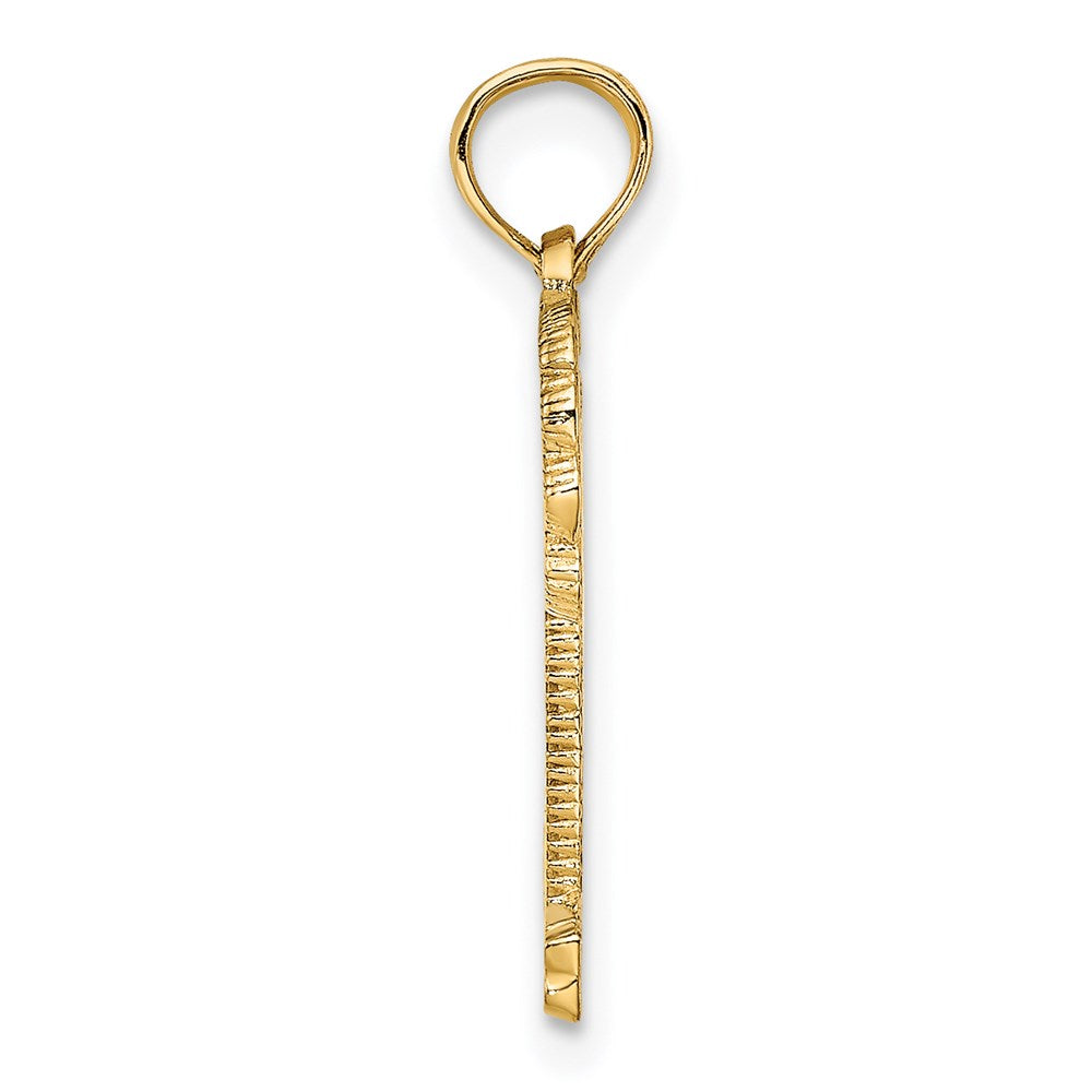 14k Yellow Gold 14.3 mm NAPLES Palm Tree Charm (0.93 grams)