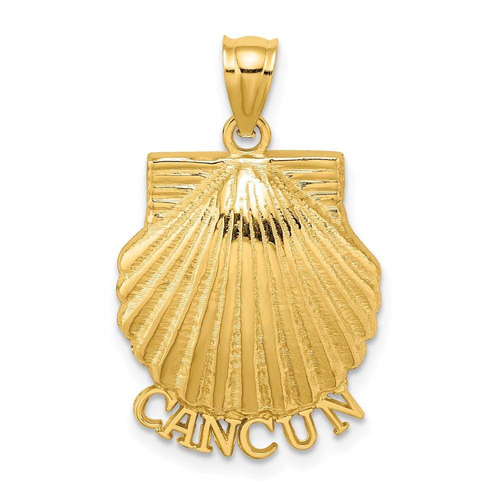 14k Yellow Gold 17.5 mm CANCUN Scallop Shell Charm (2.06 grams)