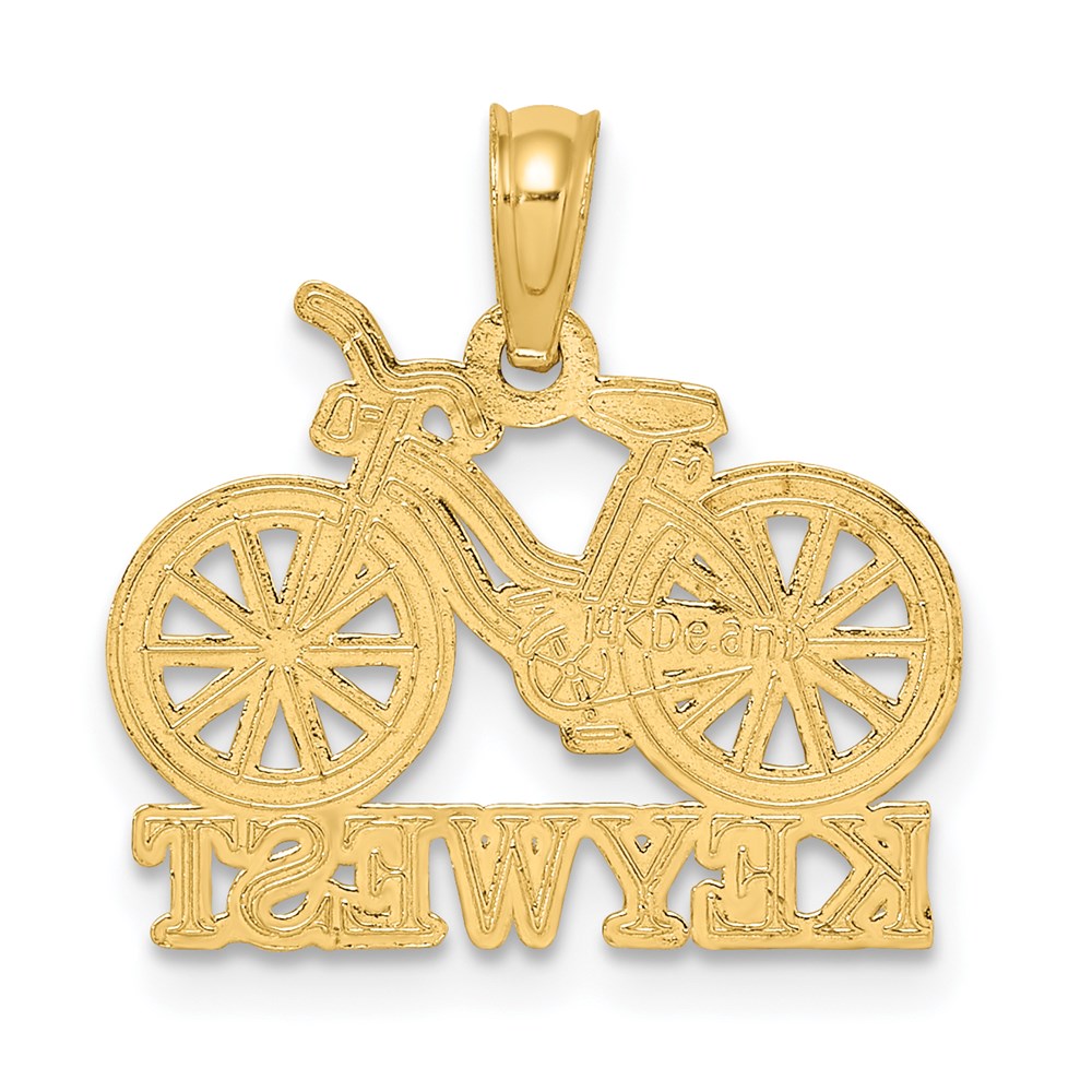 14k Yellow Gold 18 mm KEY WEST Bicycle Charm (1.28 grams)