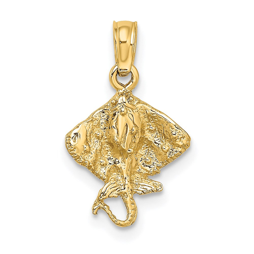 14k Yellow Gold 11 mm Stingray Charm (0.9 grams)