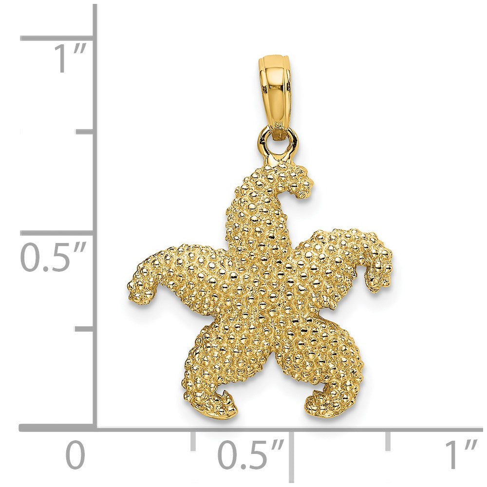 14k Yellow Gold 18.6 mm Starfish Charm (2.38 grams)