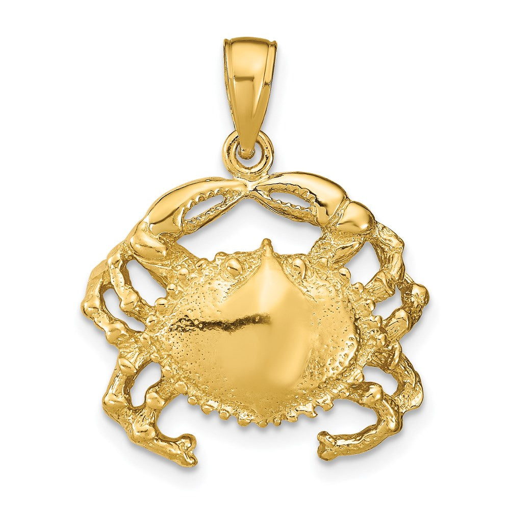 14k Yellow Gold 20 mm Crab Pendant (3.19 grams)