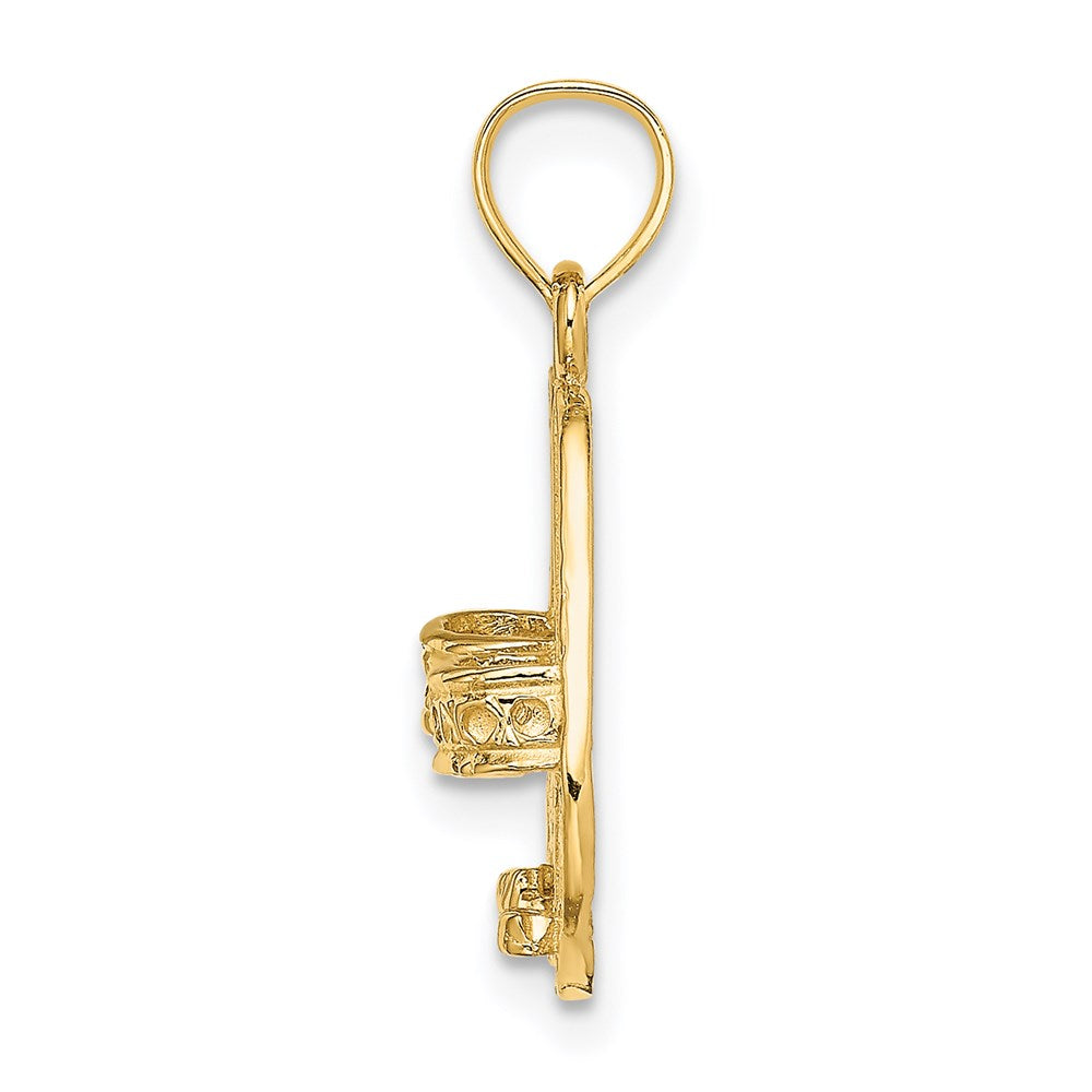 14k Yellow Gold 13.4 mm BAHAMAS Double Sandals Charm (1.76 grams)