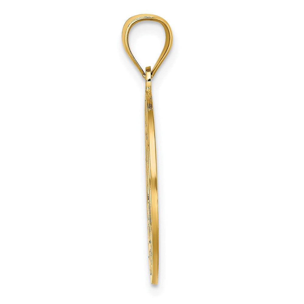 14k Yellow Gold 20.1 mm SAINT THOMAS w/ Dolphins Charm (1.7 grams)