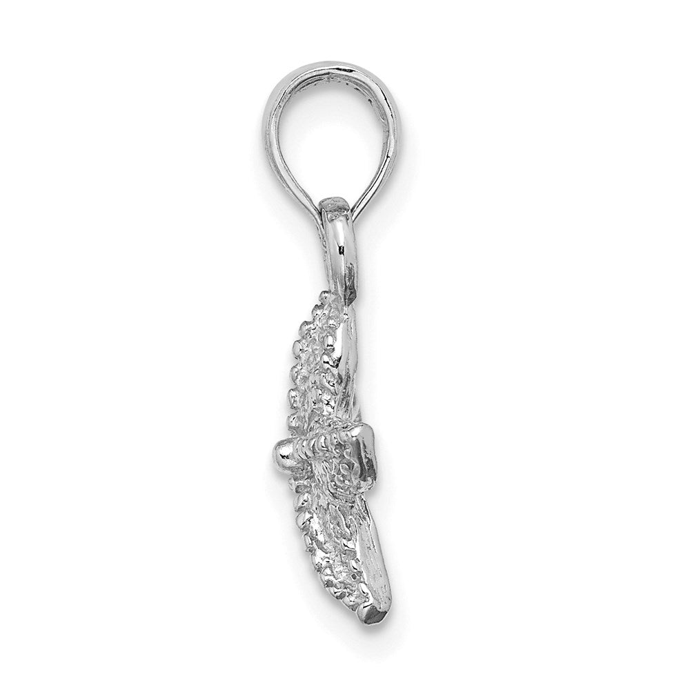 14k White Gold 11.9 mm Starfish Charm (1.57 grams)