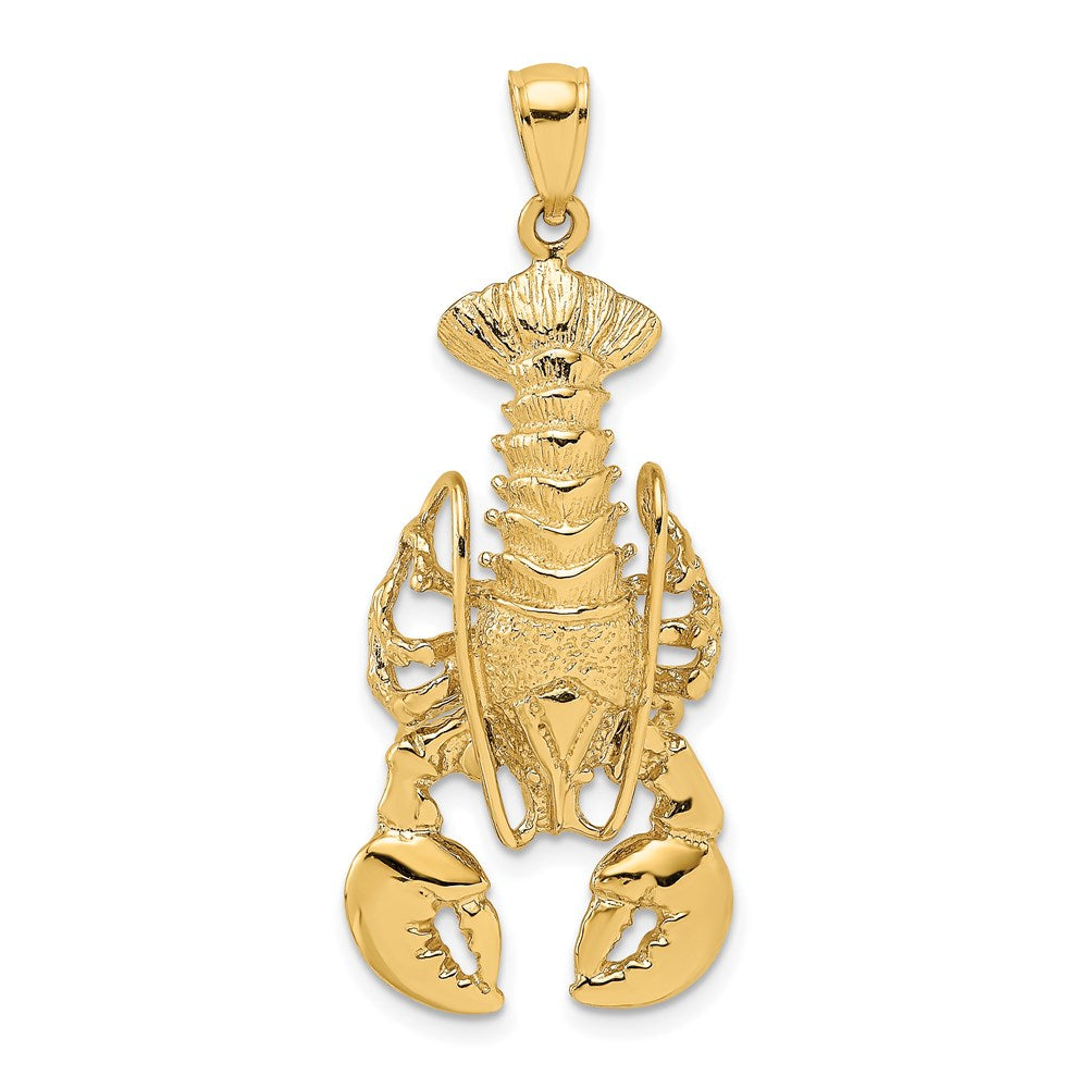 14k Yellow Gold 16.65 mm Moveable Lobster Charm (5.94 grams)