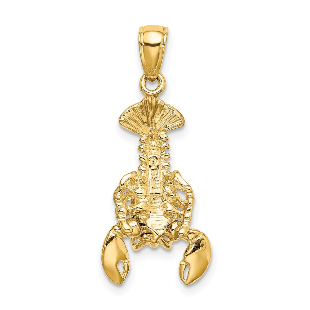 14k Yellow Gold 12.8 mm Moveable Lobster Charm (3.26 grams)