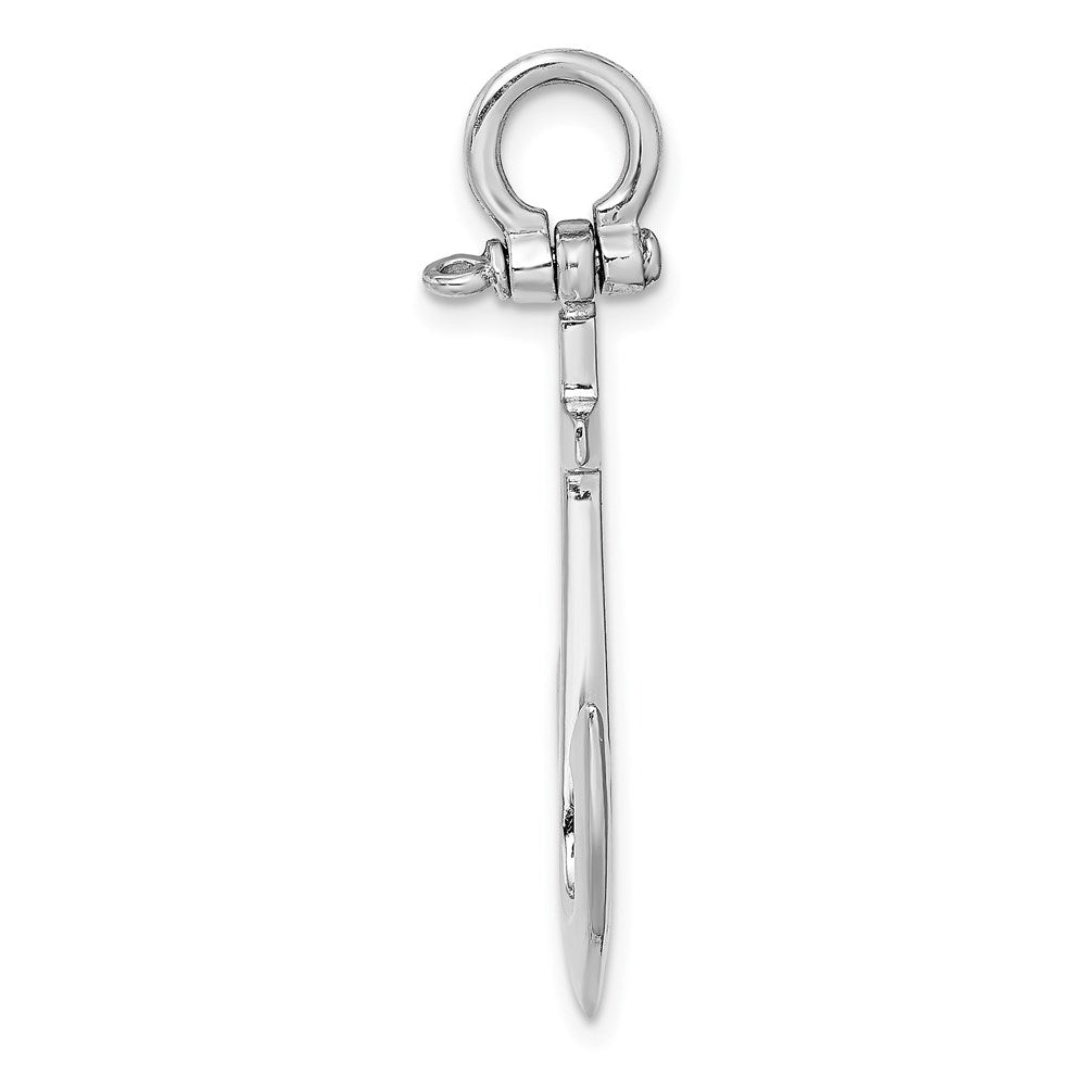 14k White Gold 19.75 mm Polished 3-D Anchor Charm (3.4 grams)