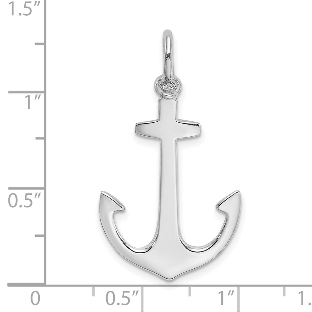 14k White Gold 19.75 mm Polished 3-D Anchor Charm (3.4 grams)