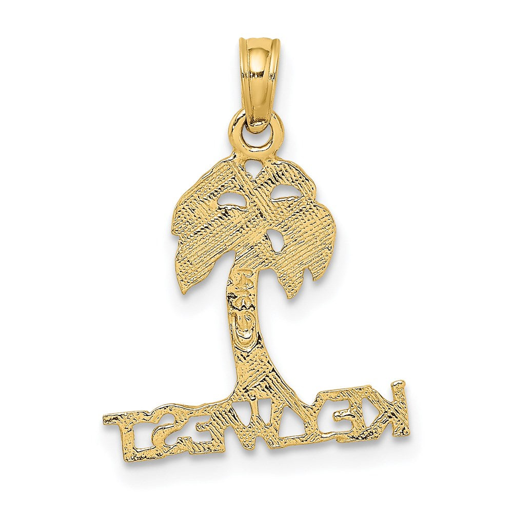 14k Yellow Gold 16.1 mm KEY WEST Palm Tree Charm (0.77 grams)