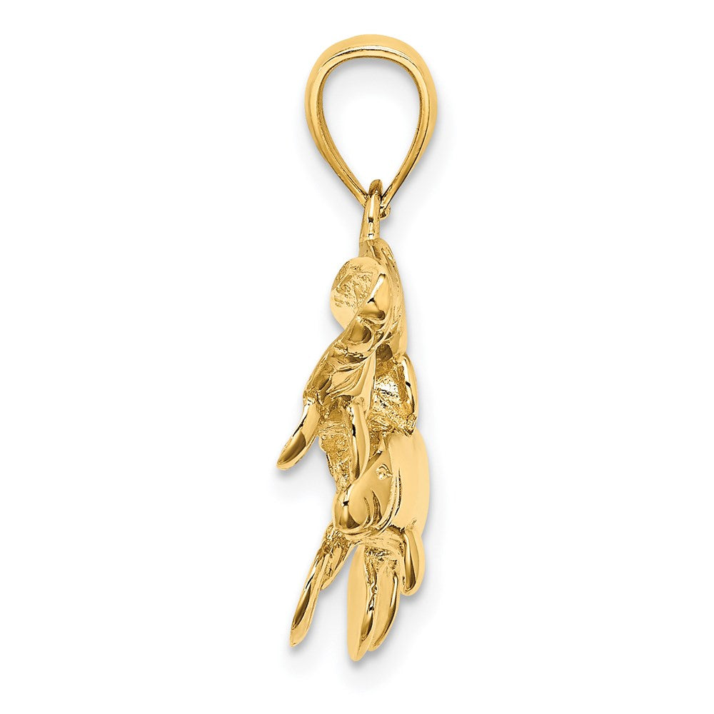 14k Yellow Gold 30.9 mm 2-D /Polished Three Manatees Charm (3.28 grams)