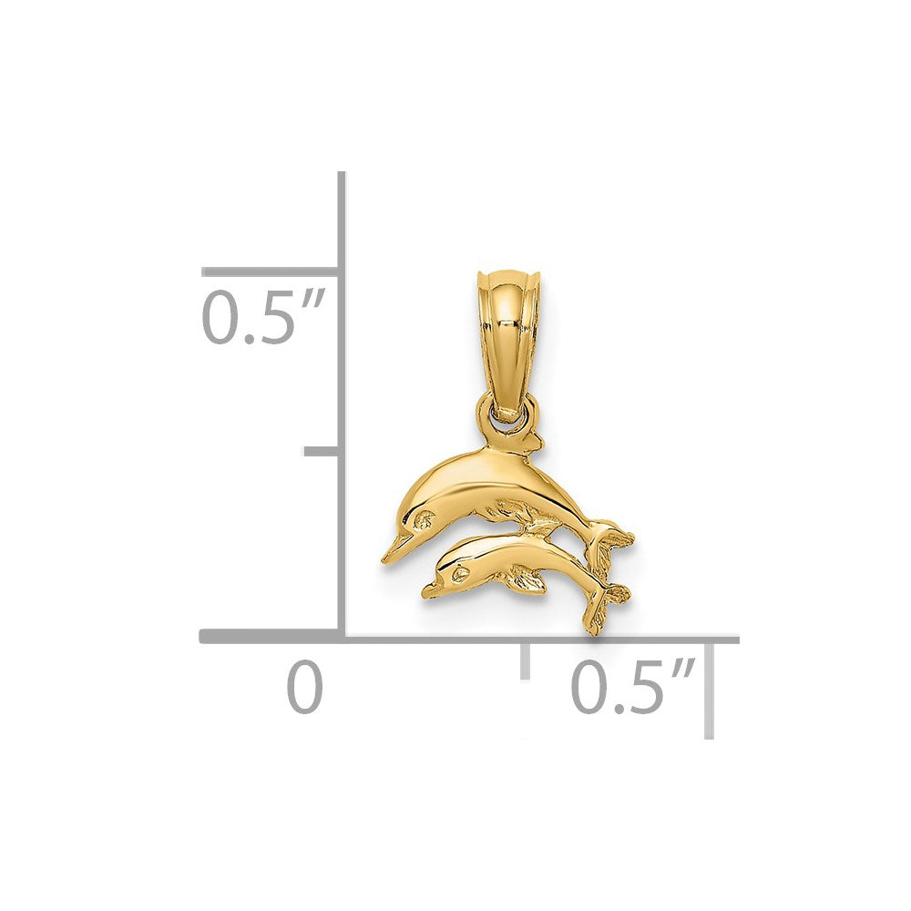 14k Yellow Gold 9.45 mm ng Charm (0.33 grams)