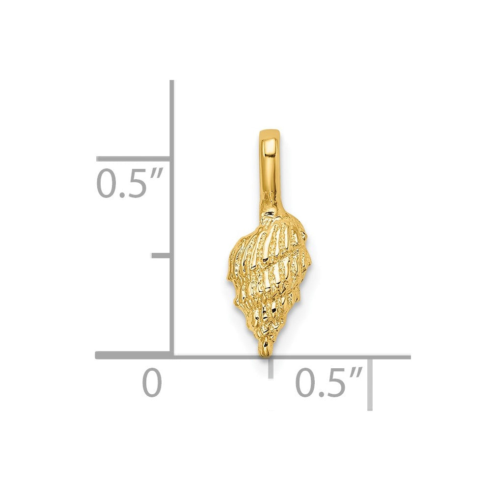 14k Yellow Gold 5.65 mm Mini Conch Shell Charm (0.44 grams)