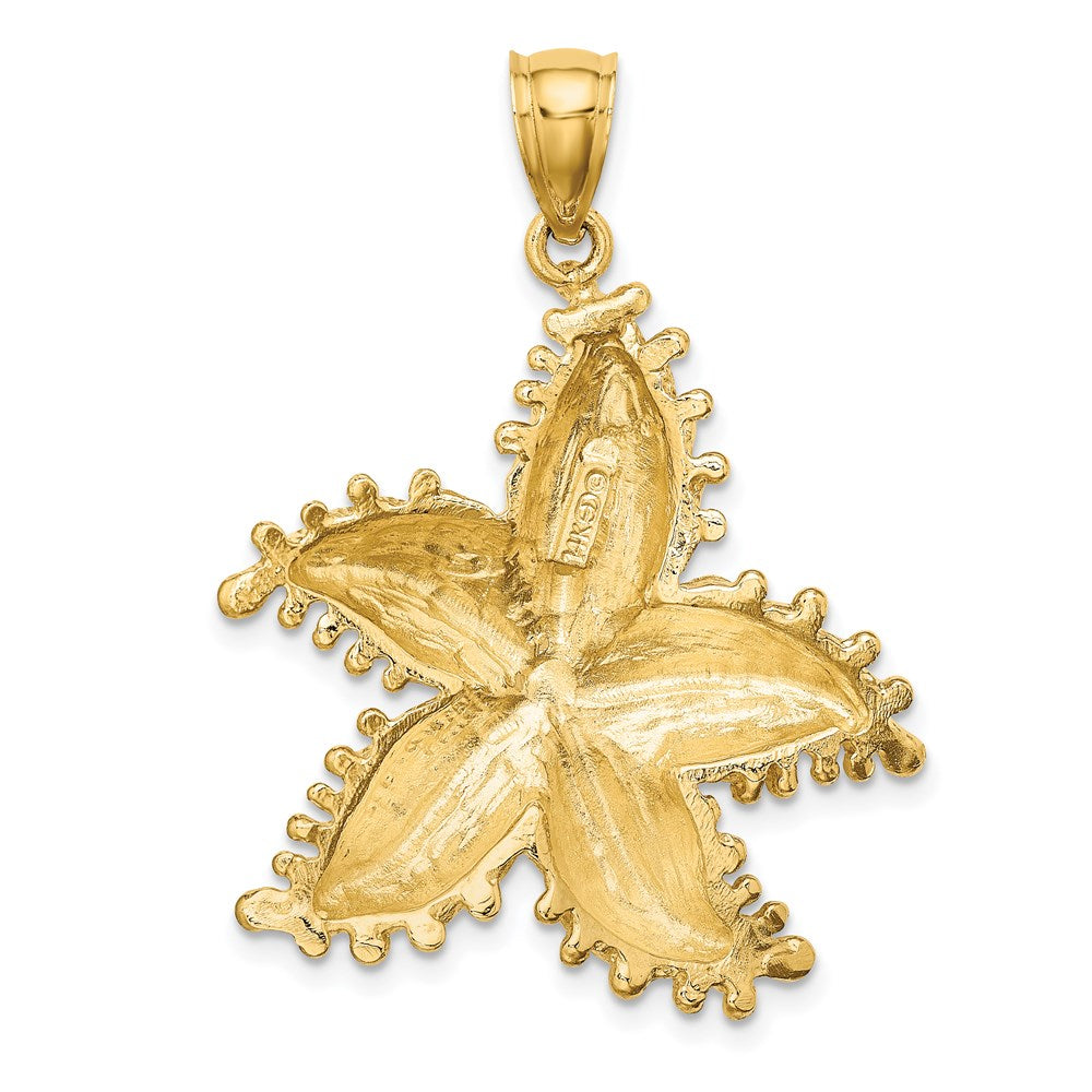 14k Yellow Gold 31.4 mm Starfish Charm (7.86 grams)