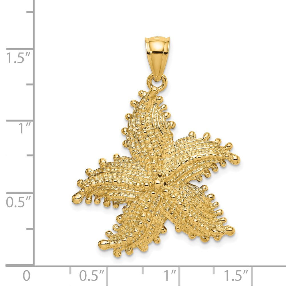 14k Yellow Gold 31.4 mm Starfish Charm (7.86 grams)