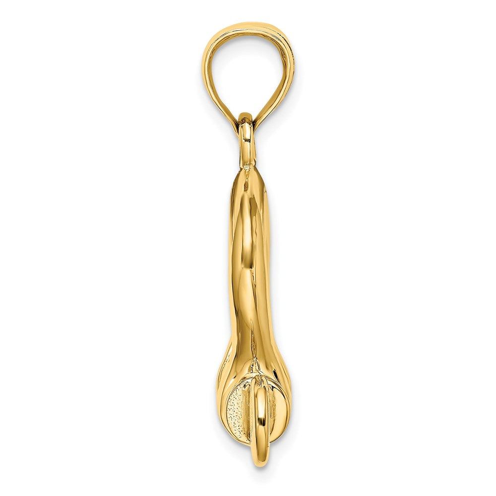 14k Yellow Gold 19 mm 3-D Large Shackle Charm (5.38 grams)