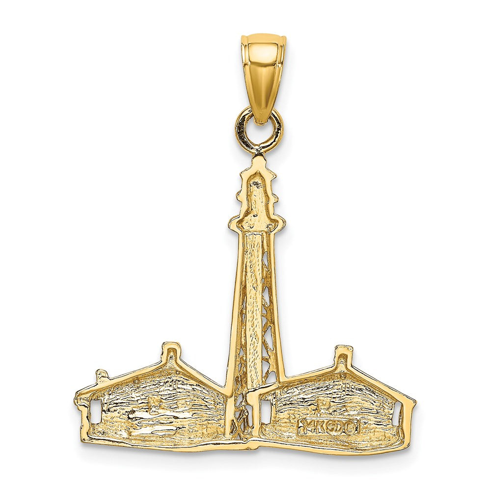14k Yellow Gold 24.8 mm SANIBEL ISLAND Lighthouse Charm (2 grams)