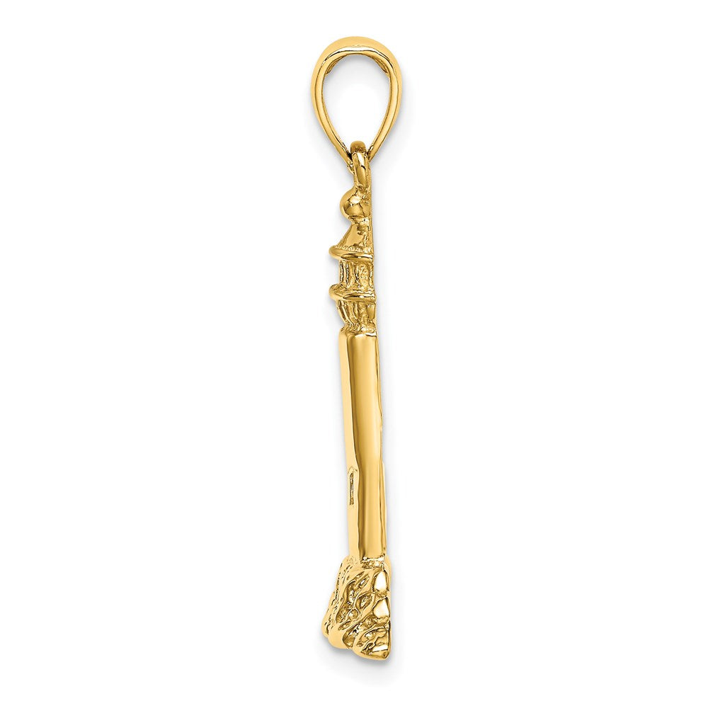 14k Yellow Gold 18.78 mm Polished Lighthouse Charm (2.86 grams)