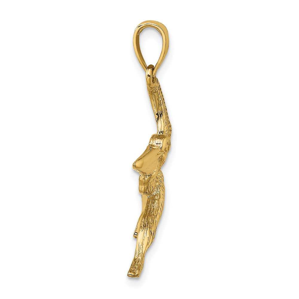 14k Yellow Gold 24.2 mm Flying Pelican Charm (3.74 grams)