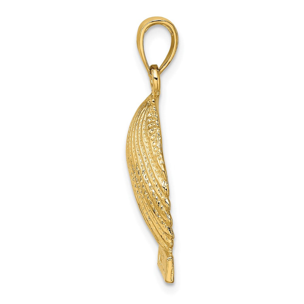 14k Yellow Gold 7.2 mm MARCO IS. Scallop Shell Charm (3.15 grams)