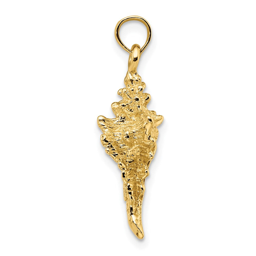 14k Yellow Gold 11.45 mm 3-D Conch Shell Charm (3.02 grams)