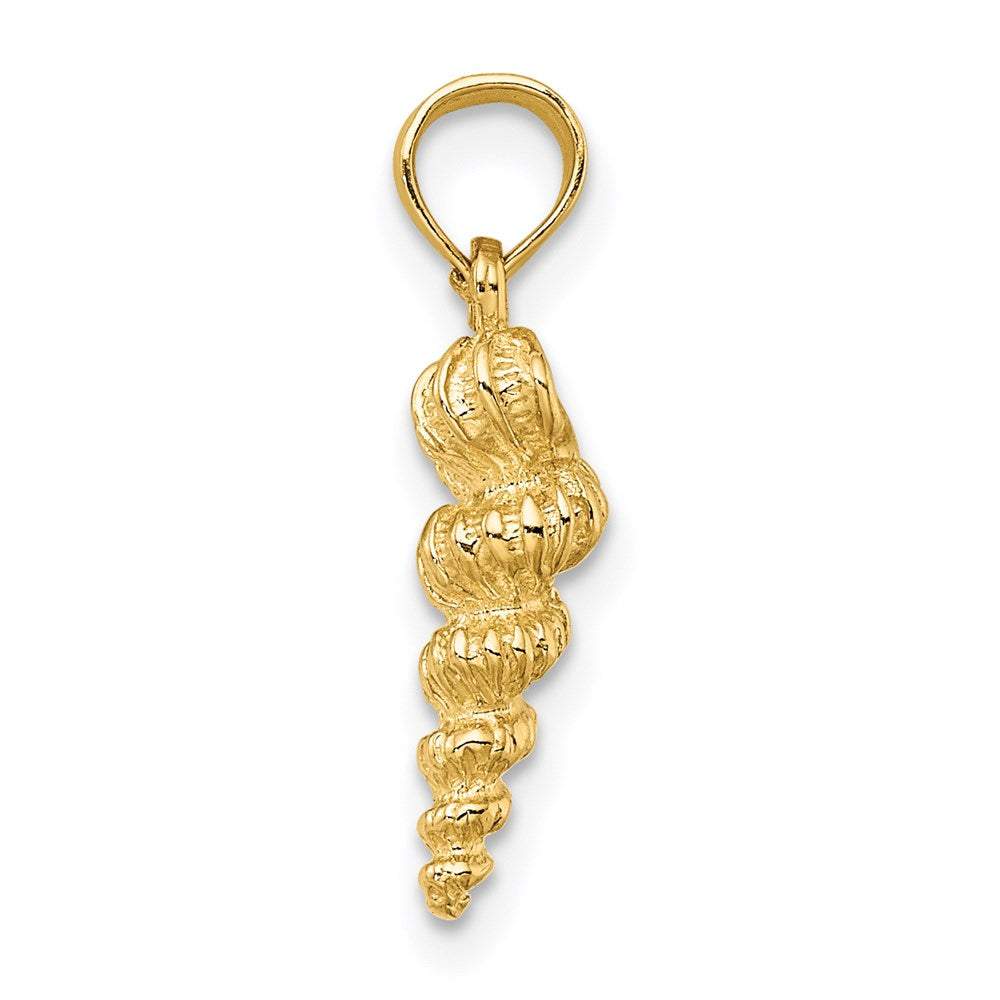 14k Yellow Gold 5.27 mm n Wentletrap Shell Charm (1.32 grams)