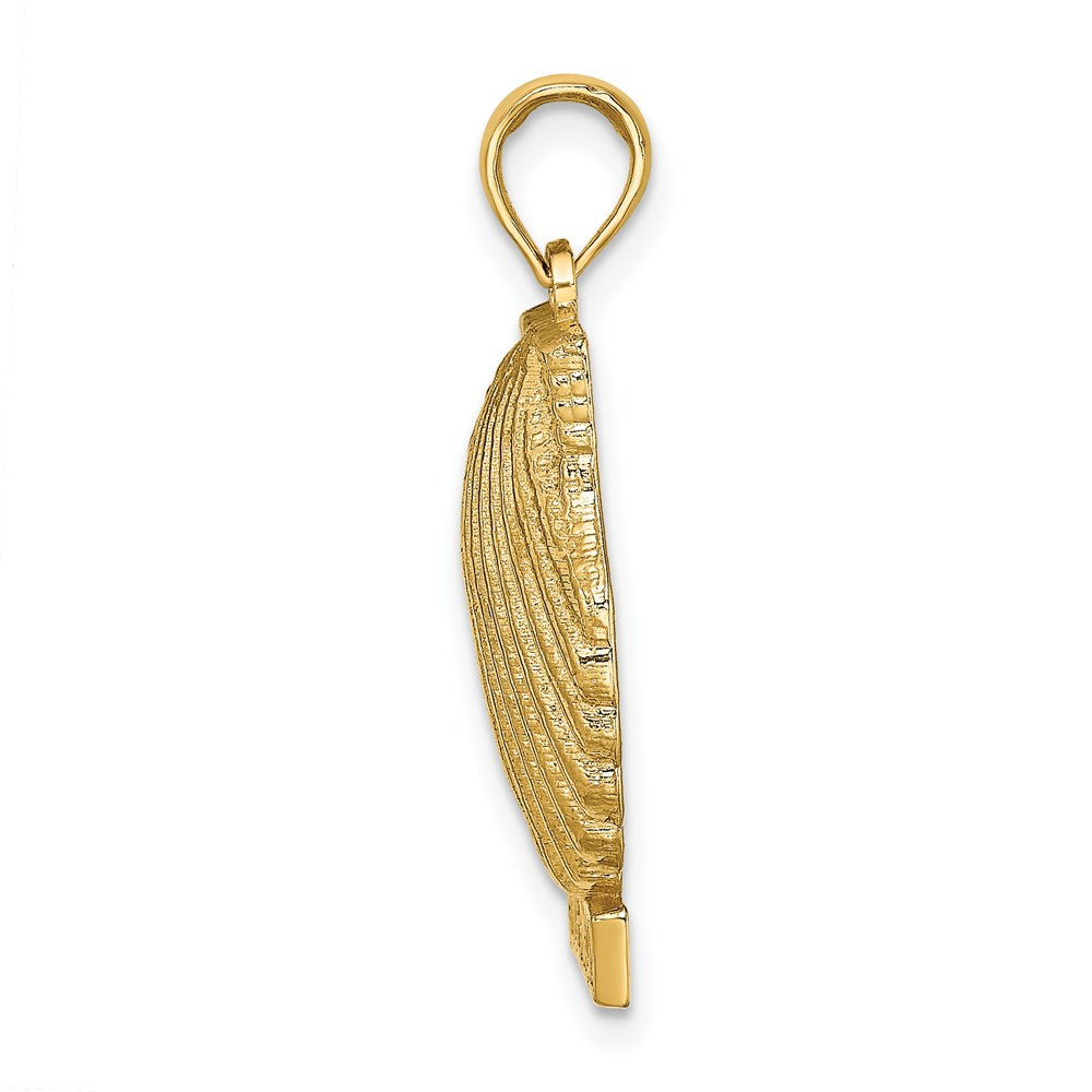 14k Yellow Gold 17.7 mm OCEAN CITY Scallop Shell Charm (3.7 grams)