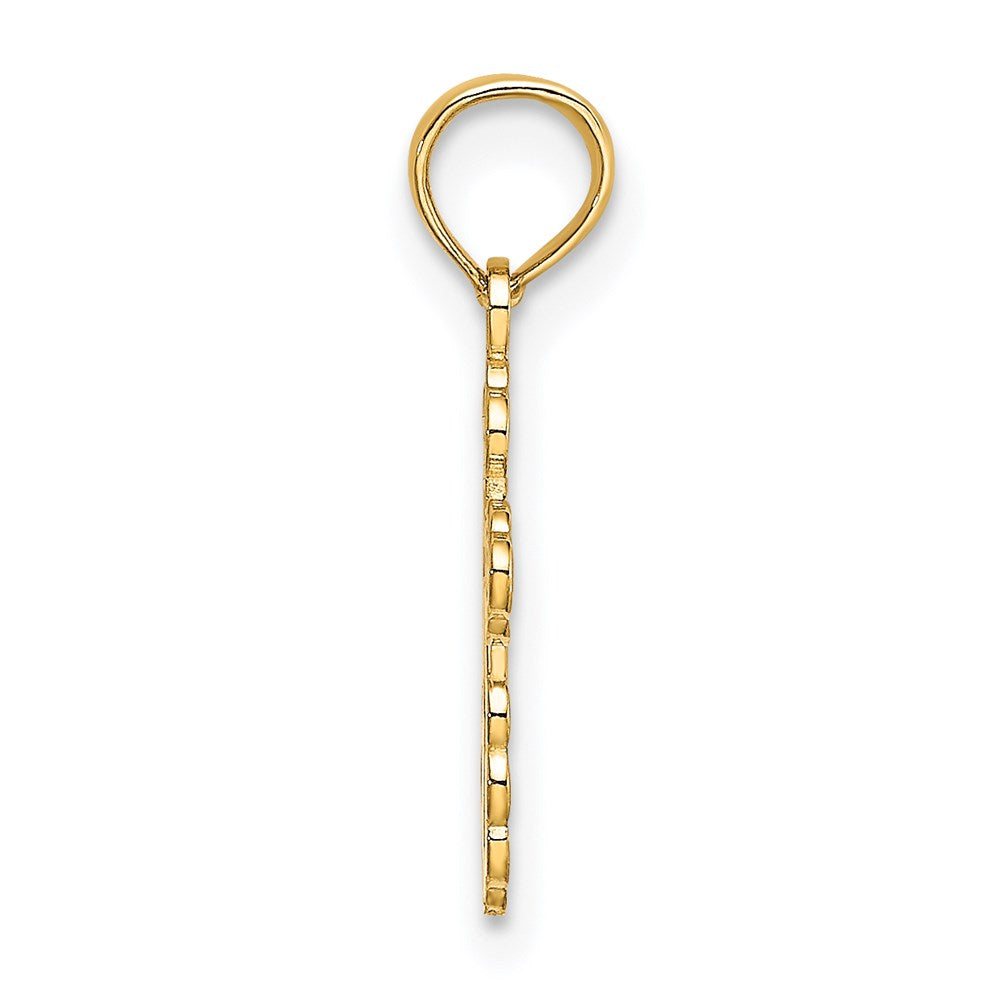 14k Yellow Gold 8 mm Mini Eastern Orthodox Cross Charm (0.35 grams)